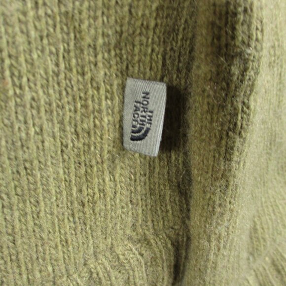 North Face Sweater Mens L Green A5 Series Lambs Wool Crew Pull Over Climb Hike - Picture 5 of 16